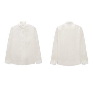 100% LINEN SHIRT WHITE | 4478/561 SIZE S